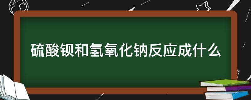 硫酸钡和氢氧化钠反应成什么