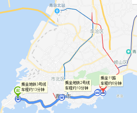 青岛北站在哪个区哪个街道（离栈桥远吗）