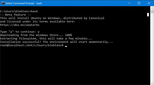 Win10系统怎么开启Linux Bash命令行？