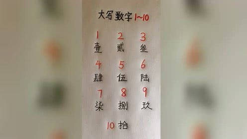 大写汉字一到十怎么写（大写数字的由来和写法）